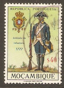 Mozambique 1967 40c Military Uniforms series. SG582.