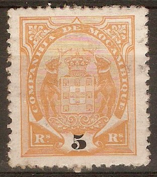 Mozambique Company 1895 5r Orange. SG34.