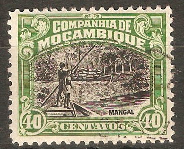 Mozambique Company 1918 40c Black and bright green. SG214B.