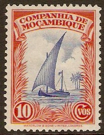 Mozambique Company 1937 10c Dull ultra. and vermilion. SG288.