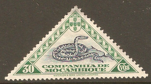 Mozambique Company 1937 30c Python stamp. SG291.