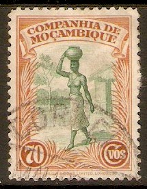 Mozambique Company 1937 70c Green and orange-brown. SG296.