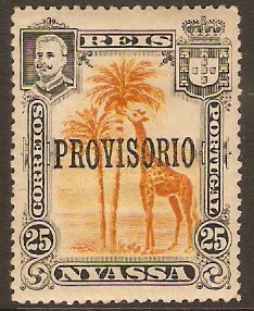 Nyassa Company 1903 25r Orange and black. SG44.