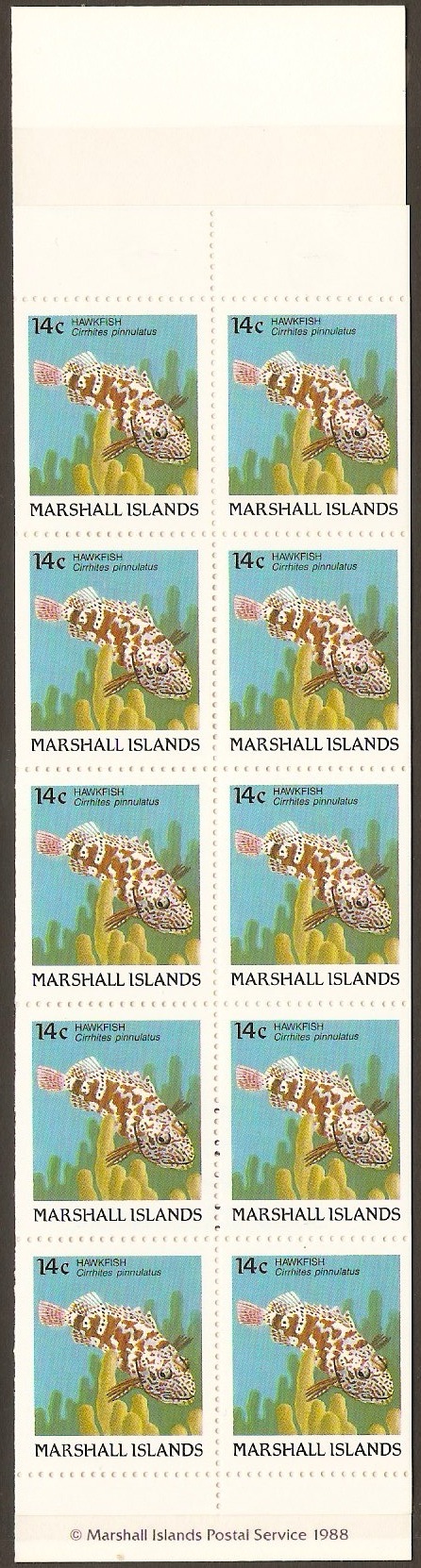 Marshall Islands 1988 Fish Series Stamp Booklet. SG149.