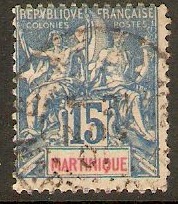 Martinique 1892 15c Blue. SG38.