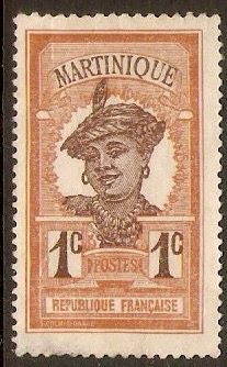 Martinique 1908 1c Red-brown. SG62.