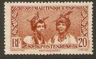 Martinique 1933 20c Red-brown. SG141. - Click Image to Close