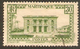 Martinique 1933 30c Green. SG143.