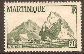 Martinique 1947 60c Dull green. SG234.