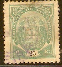 Mozambique Company 1895 25r Bluish green. SG22.