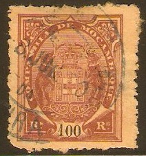Mozambique Company 1895 100r Brown on buff. SG27.