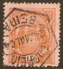 Mozambique Company 1895 150r Brown-orange on rose. SG54a.