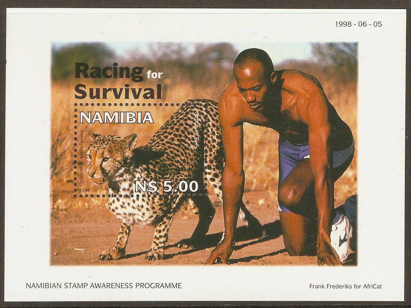 Namibia 1998 Wildlife Conservation sheet. SGMS801.