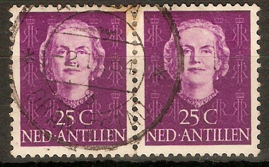 Netherlands Antilles 1950 25c Violet. SG317.