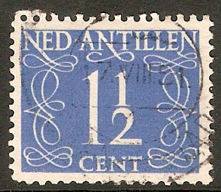 Netherlands Antilles 1950 1c Light blue. SG326.