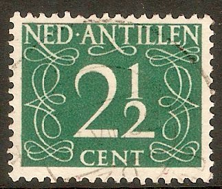 Netherlands Antilles 1950 2c Blue-green. SG328.