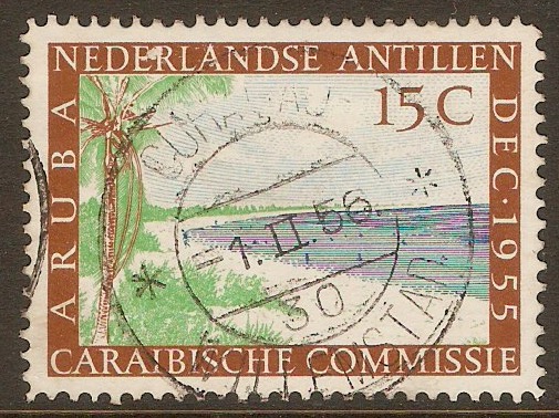 Netherlands Antilles 1955 15c Caribbean Commission series. SG352