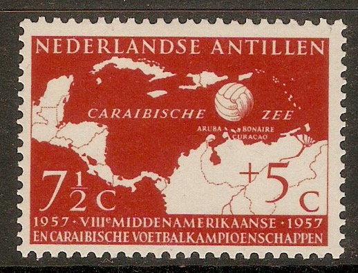 Netherlands Antilles 1957 7c +5c Football Championships. SG363.
