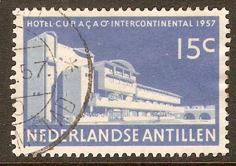 Netherlands Antilles 1957 15c Hotel Opening. SG366. - Click Image to Close