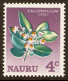 Nauru 1966 4c "Iyo" Flower stamp. SG69