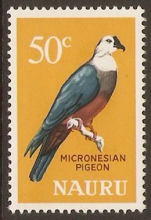 Nauru 1966 50c Micronesian Pigeon stamp. SG78
