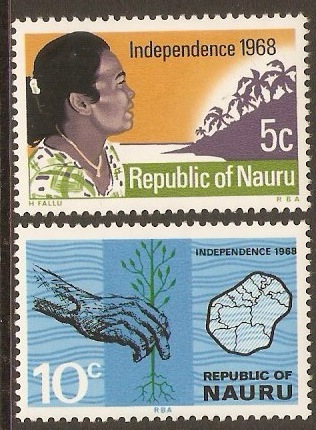 Nauru 1968 Independence Set. SG94-SG95.