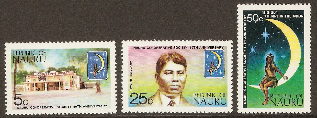 Nauru 1973 Co-op Society Anniversary set. SG113-SG115.