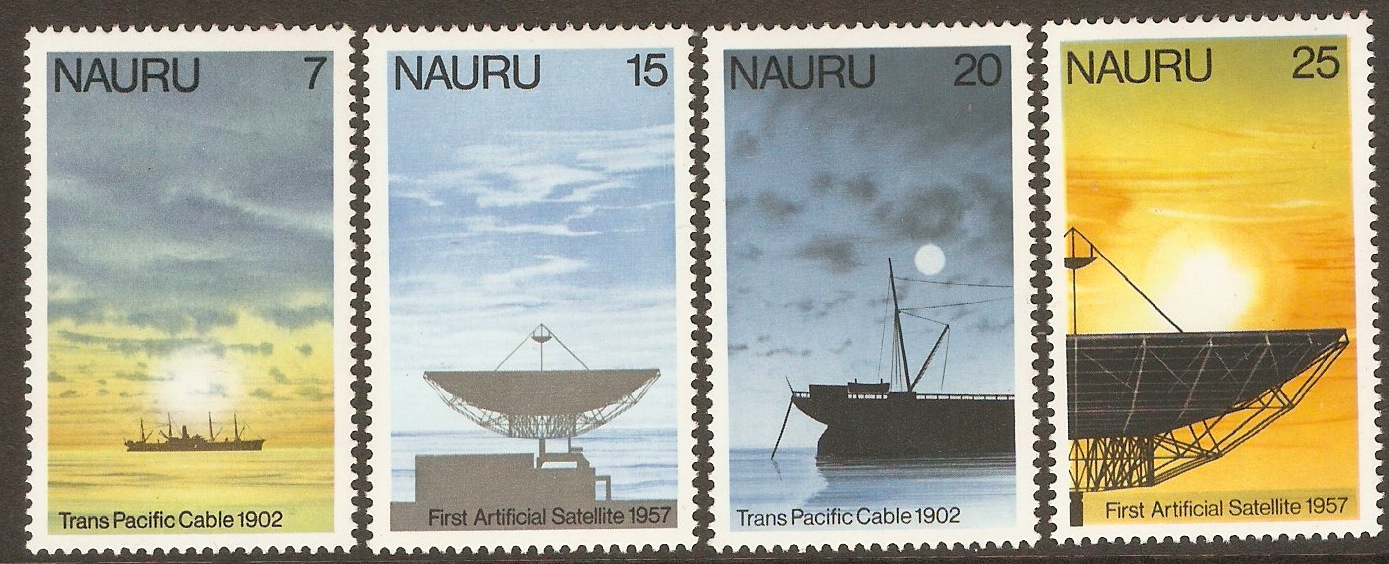 Nauru 1977 Communications Anniversaries set. SG161-SG164.