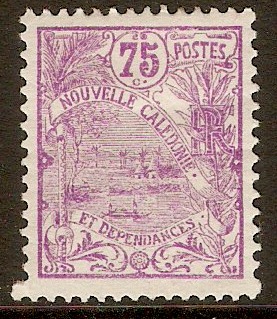 New Caledonia 1922 75c Bright violet. SG122.