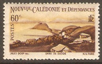 New Caledonia 1948 60c Brown and yellow. SG310.