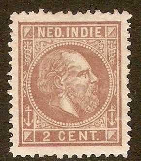 Netherlands Indies 1870 2c Cinnamon. SG29.