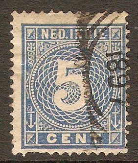 Netherlands Indies 1883 5c Ultramarine. SG91.