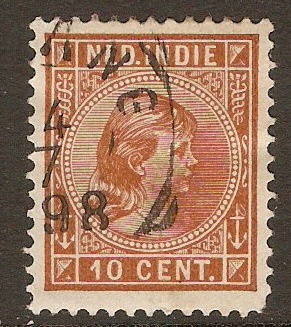 Netherlands Indies 1892 10c Orange-brown. SG94.