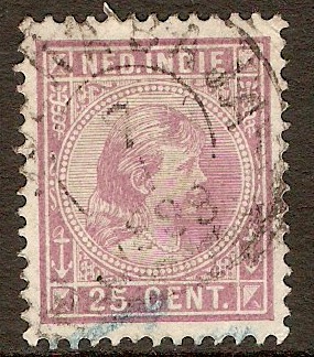 Netherlands Indies 1892 25c Pale reddish purple. SG98.