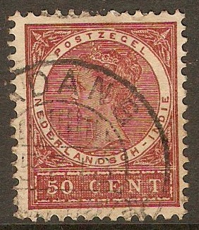 Netherlands Indies 1902 50c Lake-brown. SG137.