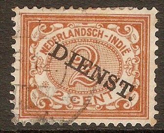 Netherlands Indies 1911 2c Brown - Official stamp. SGO188.