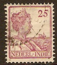 Netherlands Indies 1912 25c Mauve. SG221.