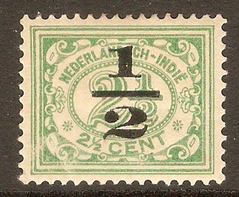 Netherlands Indies 1917 c on 2c Green. SG246.