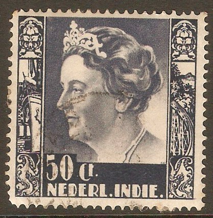 Netherlands Indies 1933 50c Indigo. SG354.
