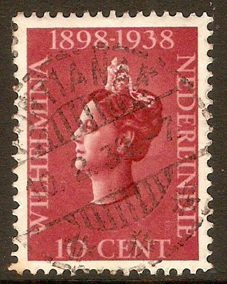 Netherlands Indies 1938 10c Lake-Coronation Anniversary. SG391.