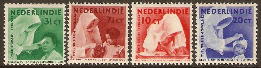 Netherlands Indies 1938 Child Welfare Set. SG417-SG420.