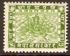 Nepal 1907 4p Green. SG58.