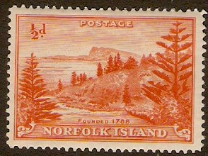 Norfolk Island 1947 d Orange. SG1. - Click Image to Close