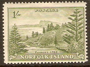 Norfolk Island 1947 1s Grey-green. SG11.
