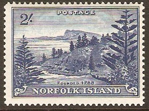 Norfolk Island 1947 2s Deep blue. SG12a.