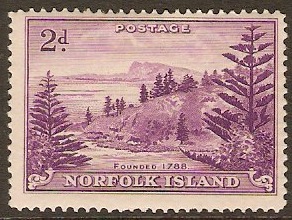Norfolk Island 1947 2d Reddish violet. SG4.