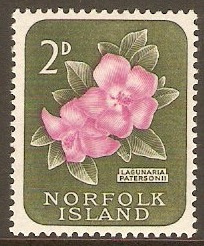 Norfolk Island 1960 2d Rose and myrtle-green. SG25.