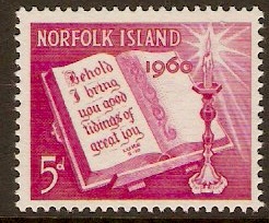 Norfolk Island 1960 5d Christmas stamp. SG41.
