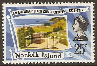 Norfolk Island 1977 Silver Jubilee Stamp. SG196.