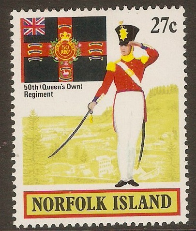 Norfolk Island 1982 27c Military Uniforms series. SG296.